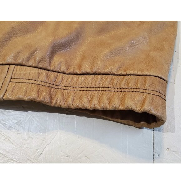 Vtg ORVIS Lone Pine Brown Leather Jacket | Made in USA | 42 - Picture 14 of 16
